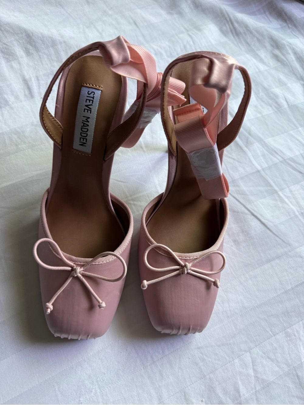 Steve Madden Blush Pink Ballet Tie-Heel Flats
